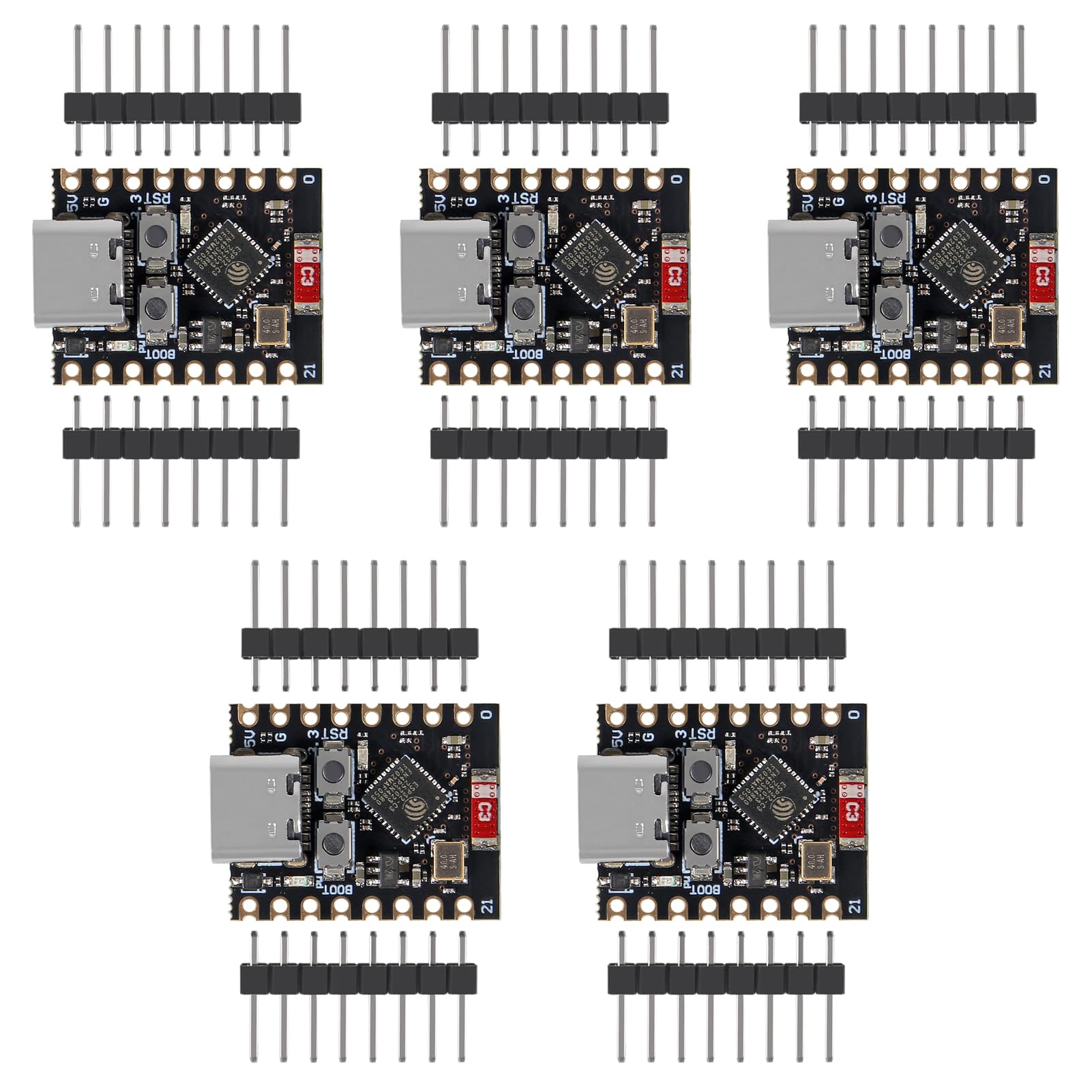 Photo 1 of ESP32 ESP32-C3 Development Board ESP32 C3 Mini WiFi Bluetooth 160MHz Running Frequency 2.4GHz Wi-Fi & Bluetooth 5.0 ESP32 C3 Super mini for Arduino (5pcs)