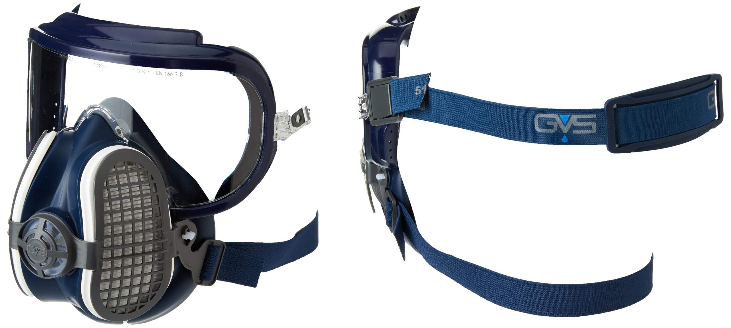 GVS Filter Technology SPR405 Elipse Integra Safety Goggle + P3 Dust and Nuisance Odour Half Mask Respirator, Filters Ready Fitted, M/L