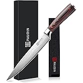 PAUDIN Carving Knife 8 inch, Ultra Sharp Brisket Slicing Knives, Premium Meat Cutting Knives German Stainless Steel, BBQ Knif