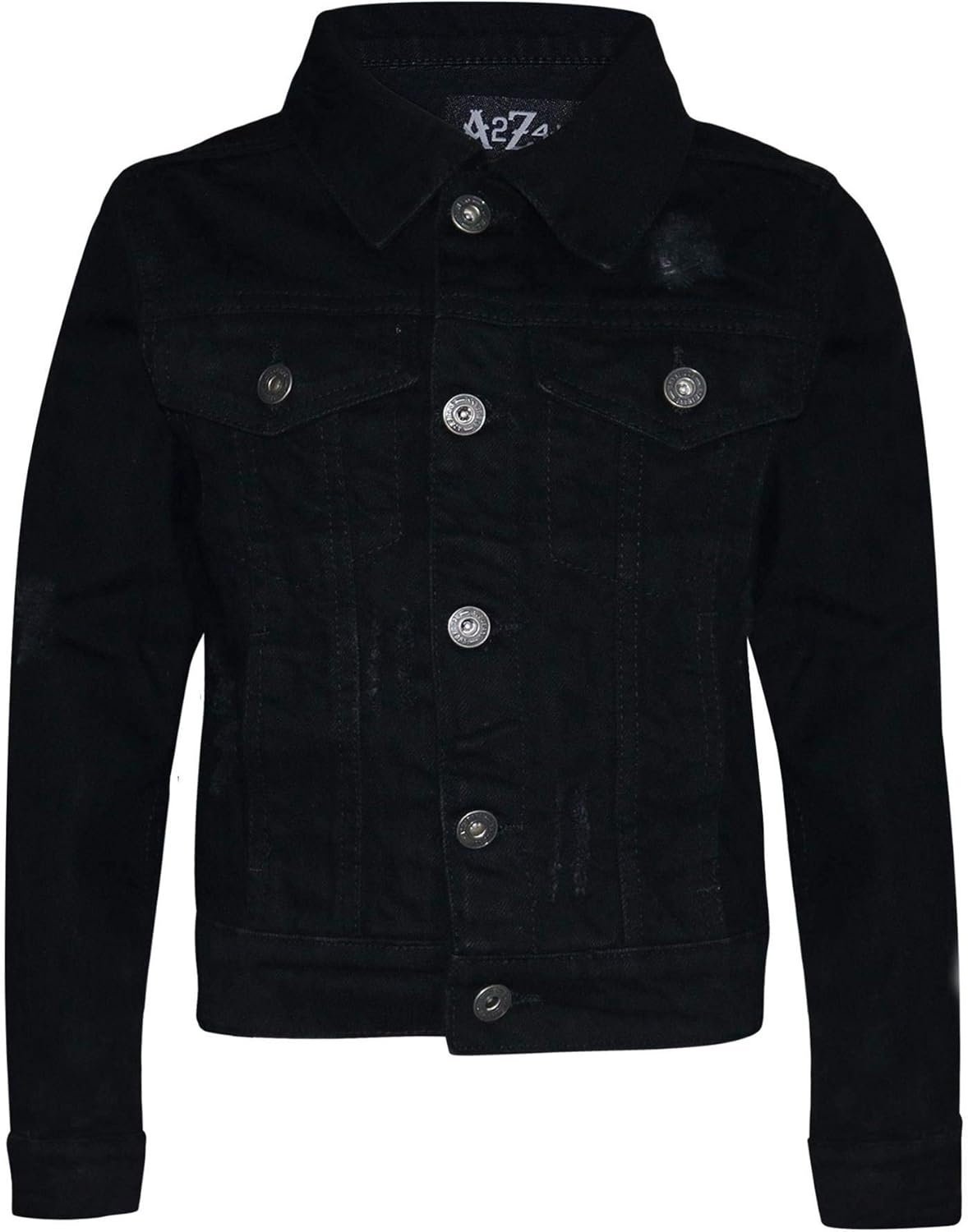 Kids Boys Denim Jackets Designer Jet Black Ripped Jeans Fashion Coat Age 313 Yr