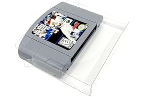 EcoTEK Protectors 25 Pack Clear Protector Sleeve Case Compatible with Nintendo N64 Games Cartridge Case Storage Box Video Game Display