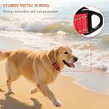 Taglory Reflective Nylon Dog Collar with Safety Buckle Large Red view 2
