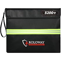 Wilmuz Fireproof Bag For Documents (11 X 7.7 Inch)-5200℉ Heat Insulated,Fireproof Waterproof - View #4