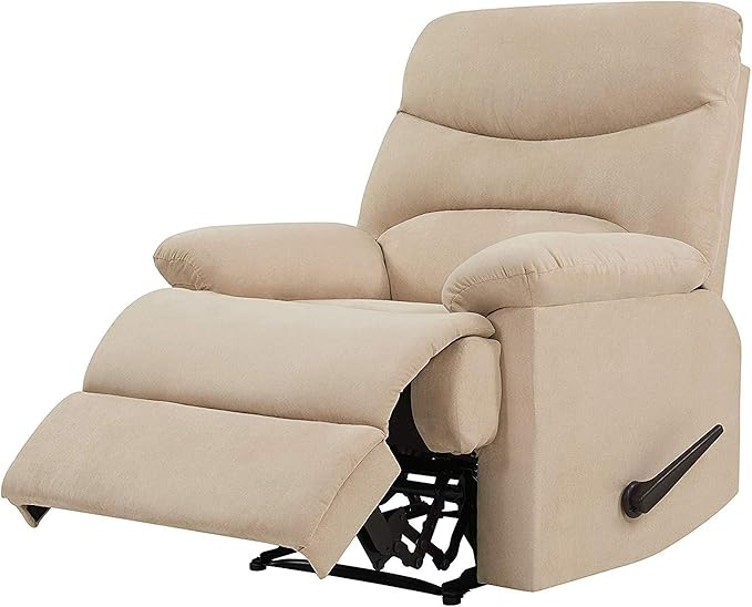 Wood & Style Home Wall Hugger Recliner Chair in Khaki