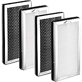 MA-15 Air Purifier Replacement Filter Compatible with Medify MA-15 Series, 3-in-1 Filtration System of MA 15 Filters H13 True HEPA, Activated Carbon and Pre-Filter (4 Pack)