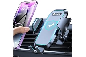VICSEED Car Phone Holder Mount [All-Round Silicone Protection][Doesn't Slip&Drop] Air Vent Cell Phone Holder for Car Hands Free Easy Clamp Cradle in Vehicle for iPhone Samsung Android Smartphone