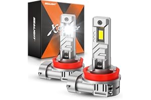 SEALIGHT X1S Lot de 2 ampoules de phare à DEL H11 H8 H9, 800 % super lumineuses, mini taille 1:1, Plug and Play, remplacement