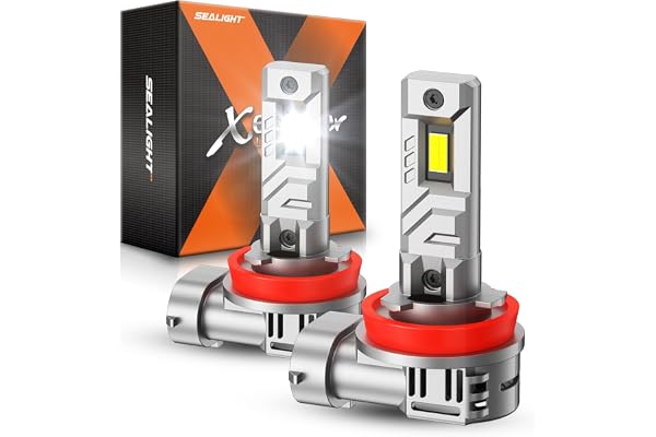 SEALIGHT H11 H8 H9 LED Headlight Bulbs, 55000LM 1000% Super Bright H11 LED Bulbs, 1:1 Mini Size Plug and Play, 6500K Cool Whi