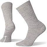 Smartwool Chain Link Cable Crew Socks - Women’s Ultra Light Cushioned Merino Wool Performance Socks