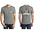 Jeep Wave T-Shirt for Men | Heather Grey Premium Cotton Tees