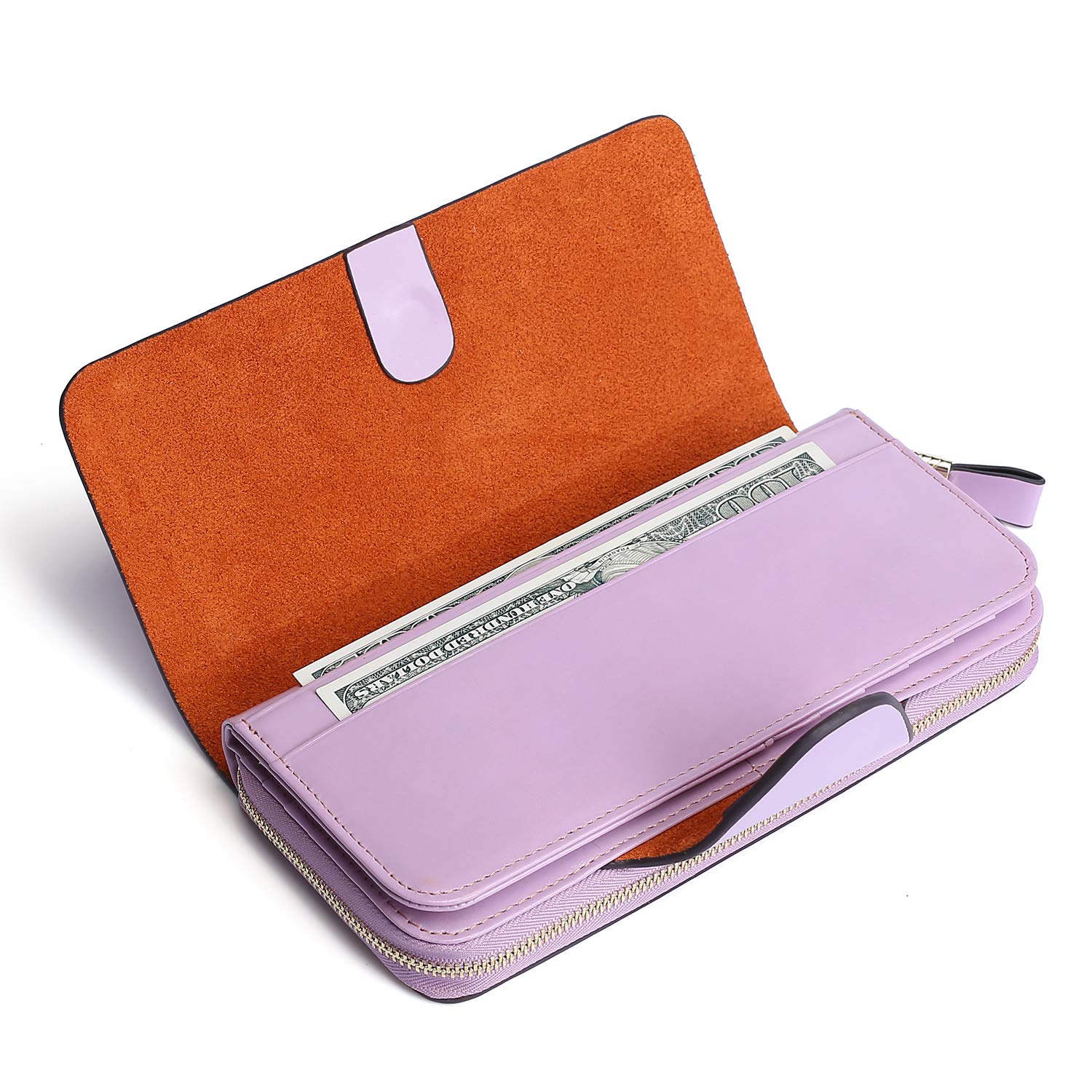 Yafeige Large Luxury Womens Rfid Blocking Tri Fold Leather Wallet