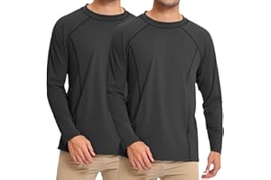 Bombrooster Rash Guard for Men UPF 50+ Sun Protection Long Sleeve Shirts for Fishing Workout Quick Dry Lightweight Cooling