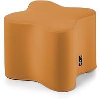 Pouf Bueno In Ecopelle Nera | 45x45x45 Cm | Riempito Perle Polistirolo | Idrorepellente E Lavabile | Doppia Cerniera Di Sicurezza