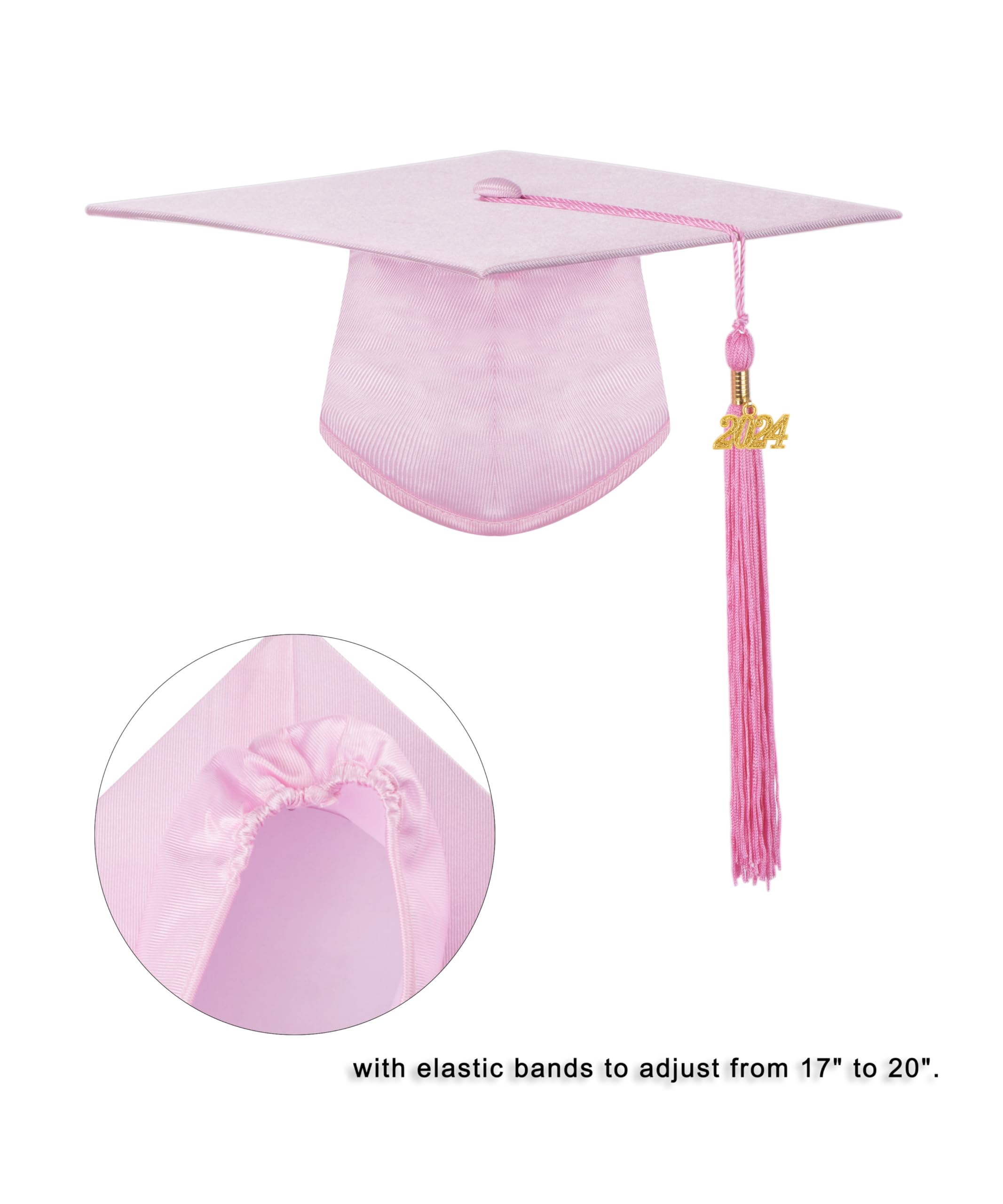 SAMDEEMI Unisex Shiny Kindergarten Graduation Gown Cap Set With 2024 ...