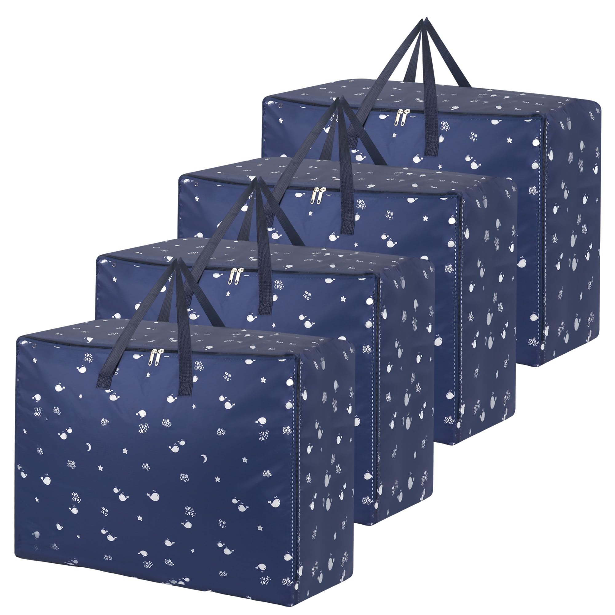 105L Extra Large Clothes Storage Bags,Large Moving Bags for Bedding,Heavy Duty Storage Bags for Moving House