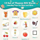 Oderra Talking Flash Cards 112 Cards 224 Words Educational Toy for Kids view 2