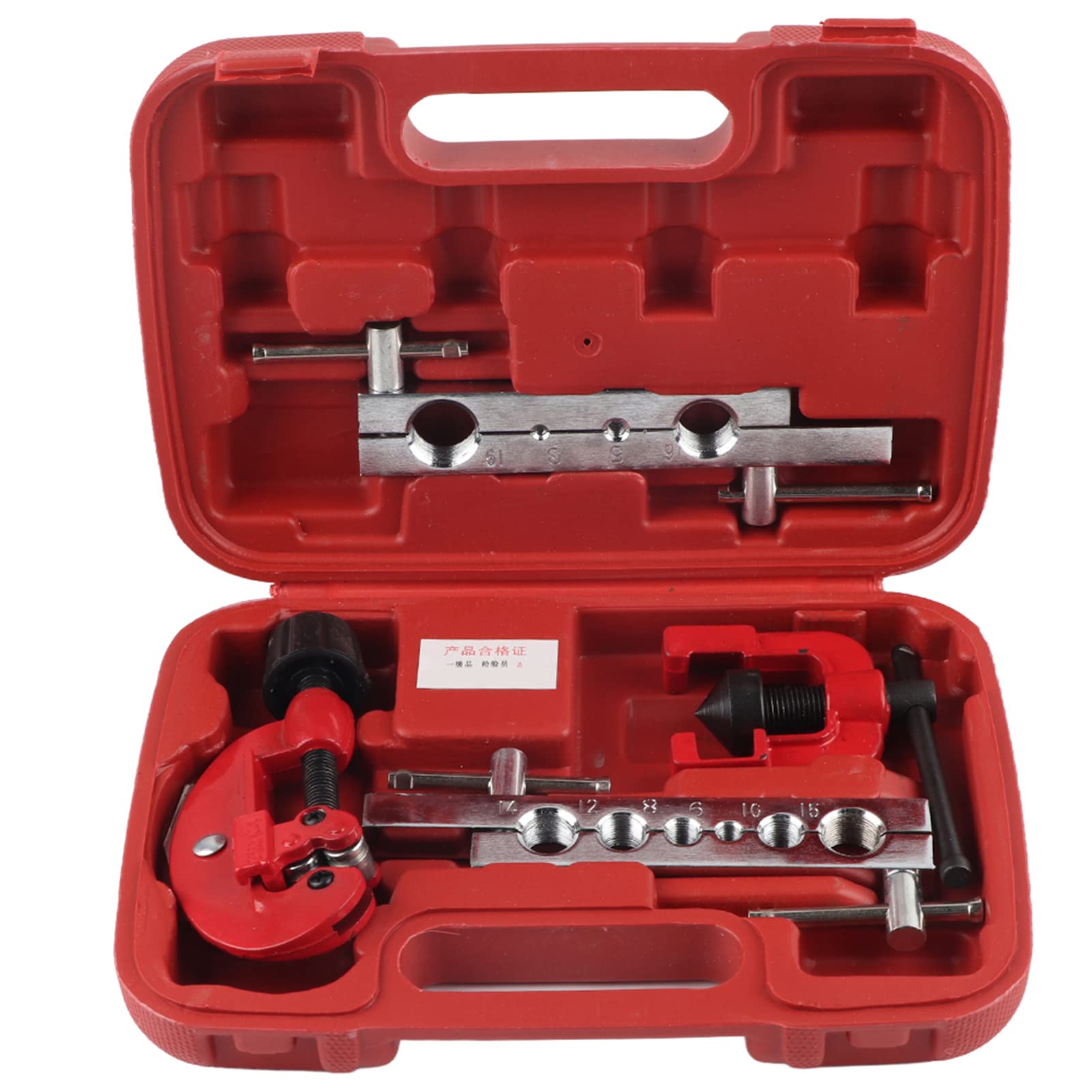 Precision Flaring Tool Kit with Case Steel Brake Tubing Tool for Cutting and Expansion of Copper Aluminum Tubes