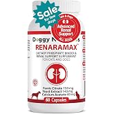 RENARAMAX Dietary Phosphate Binder and Renal Support Supplement for Cats and Dogs Count (Made in U.S.A) (60 Caps)