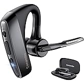 Conambo K18 Bluetooth Headset V5.1, Wireless Headset with Dual Mic CVC8.0 Noise Canceling Hands Free Bluetooth Earpiece for Trucker Work Cell Phone Call Office