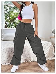 SweatyRocks Women's Drawstring Elastic Waist Loose