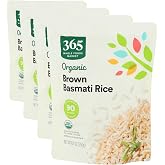 365 By Whole Foods Market, Rice Basmati Brown 90 Second Organic, 9 Ounce (Pack of 4)