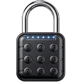 TLYITU Combination Padlock, 6-Digit Code, Black | Digital Padlock, Keyless Entry, IP67 Waterproof, Zinc Alloy, For Locker, Gym, Travel, Outdoor, Gate