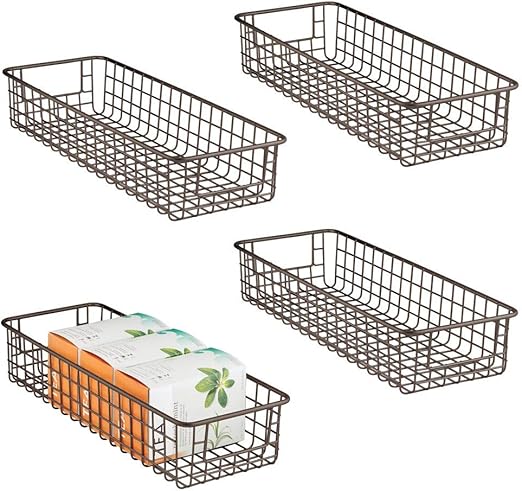 Amazon Com Mdesign Household Wire Drawer Organizer Tray Storage