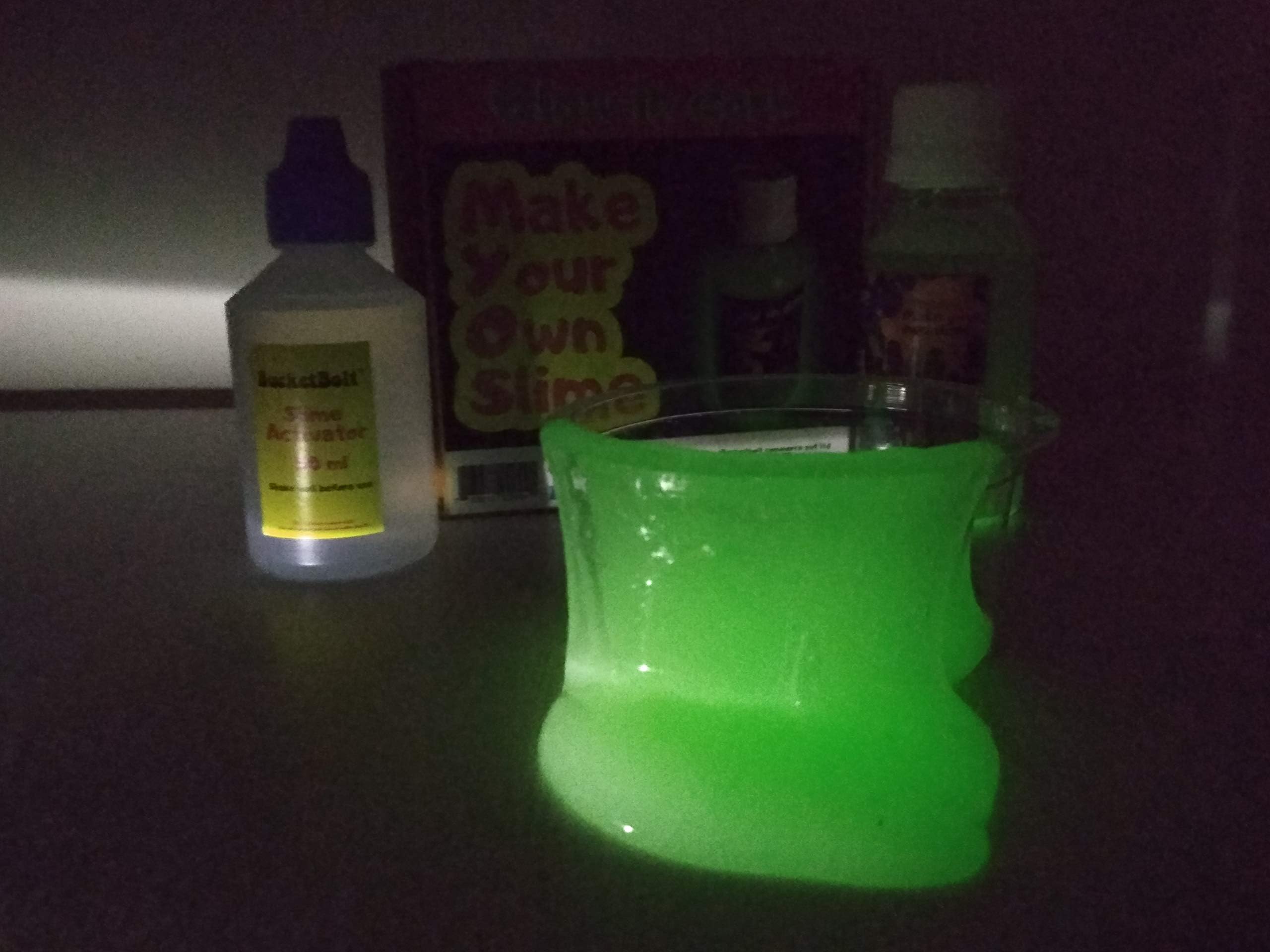 Bucketbolt Do it Yourself Glow in Dark Slime Making kit with Slime activator. Make 3+ Slime from Single Pack