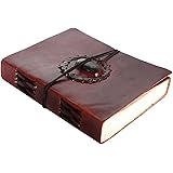 Rustic Town Handmade Vintage Antique Looking Genuine Leather Journal Diary Notebook Gift for Men Women Him Her