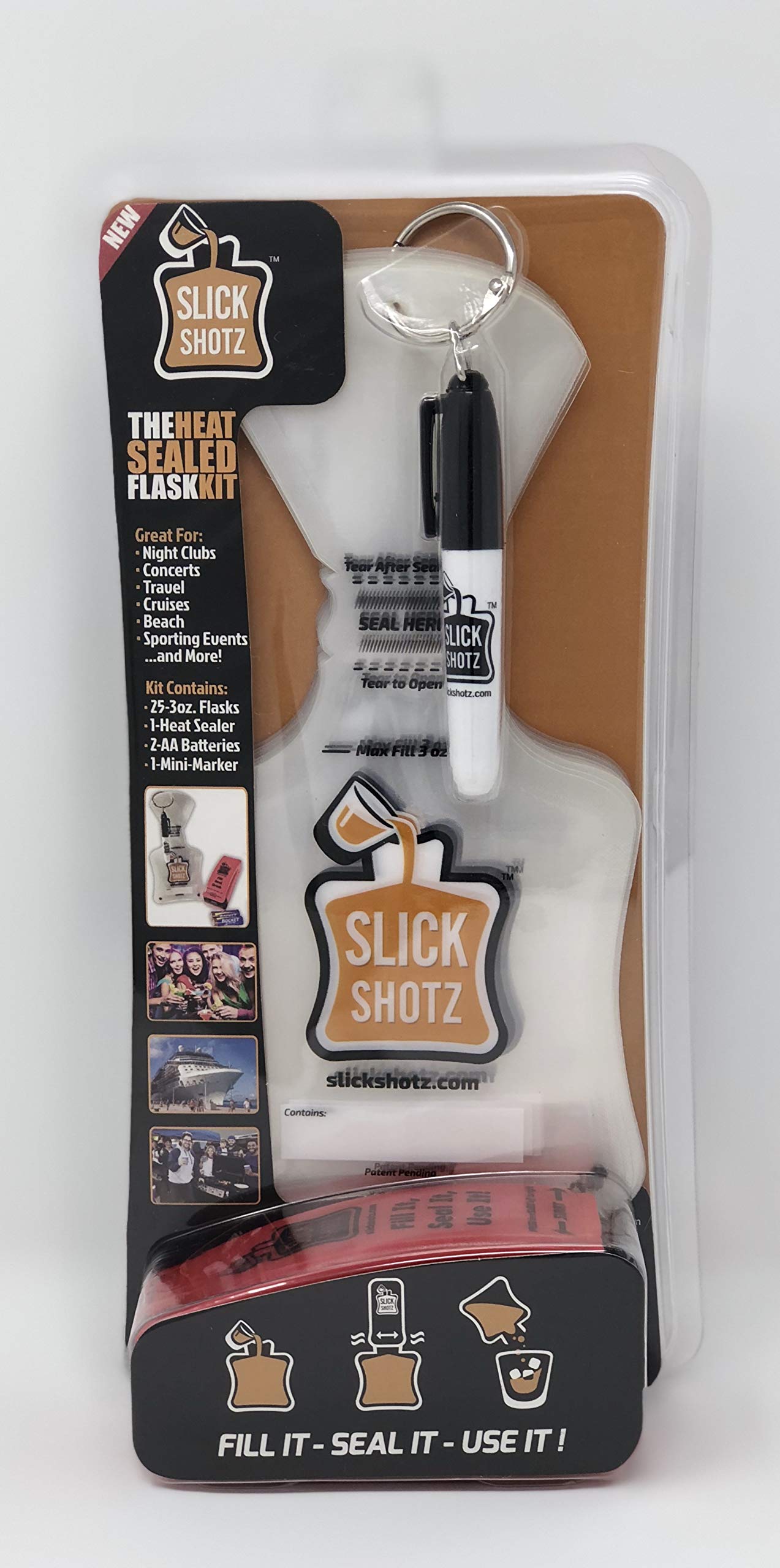 Slick Shotz - 25 Flask Kit
