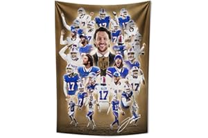 WHZKCYH Josh Allen Tapestry For Football Fans Kids Birthday Party Gifts-Rugby Superstar Signed Tapestry Poster For Teen Boy B