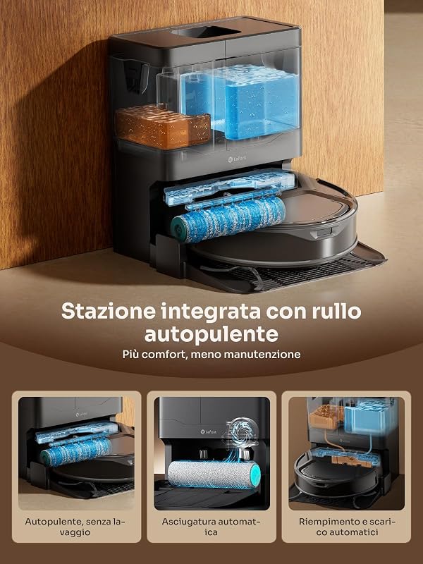 M210 Omni Robot Aspirapolvere Lavapavimenti Rullo 20.000Pa