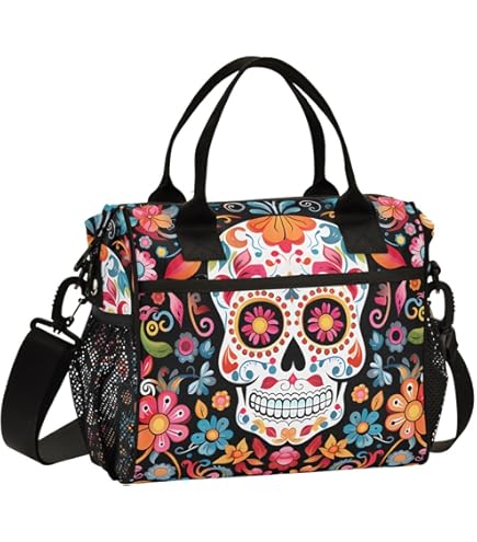 Bolsa De Almuerzo Aislada ALAZA Con Diseño Floral - 29x18x24 Cm, Tela Oxford, Con Correa De Hombro