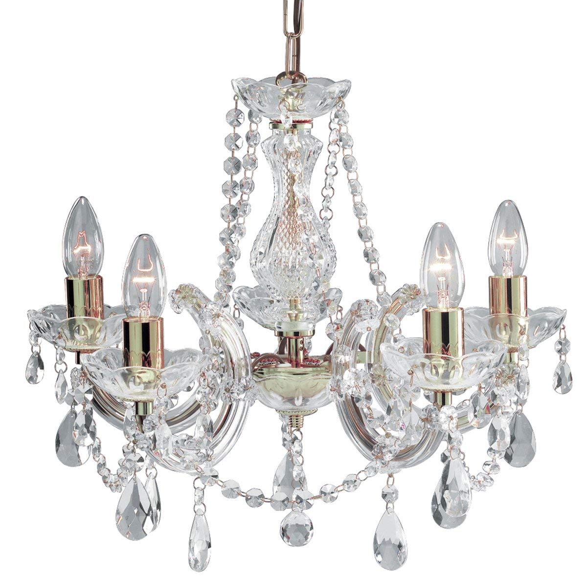 Searchlight Chandelier, Golden, M