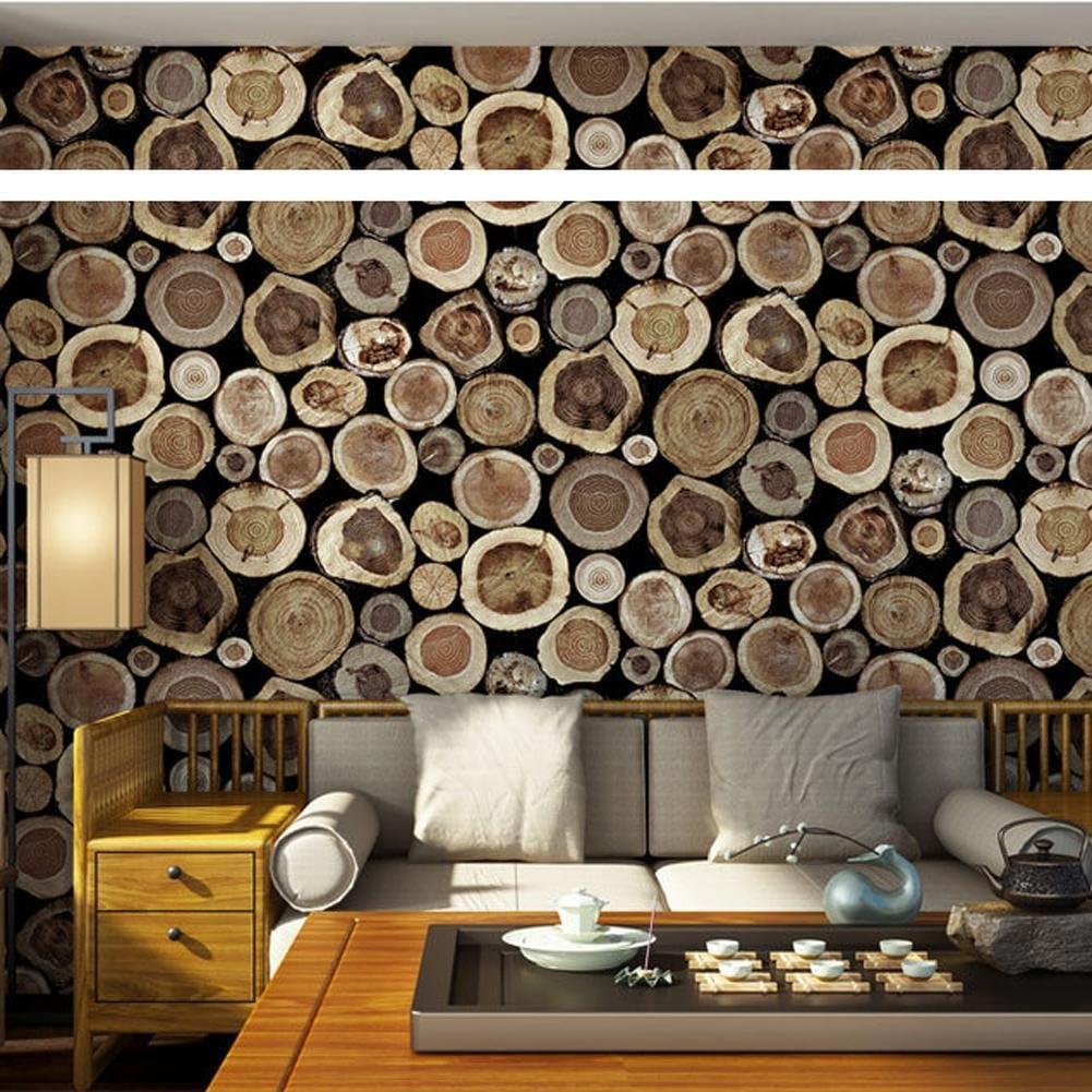 メール便全国送料無料 レトロなアンティーク木製壁紙3dステレオレストランコーヒーショップバーストライプウォールペーパー壁用pvc防水 Jd9 01 高質で安価 Www Songtainews Net