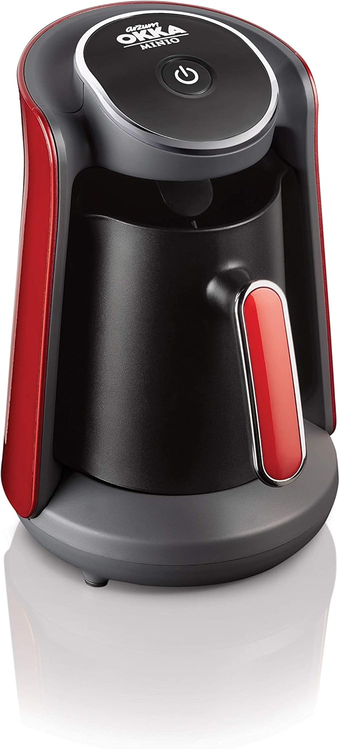 Arzum Okka OK004-N Okka Minio Turkish/Greek Coffee Machine, Compact, Red/Silver