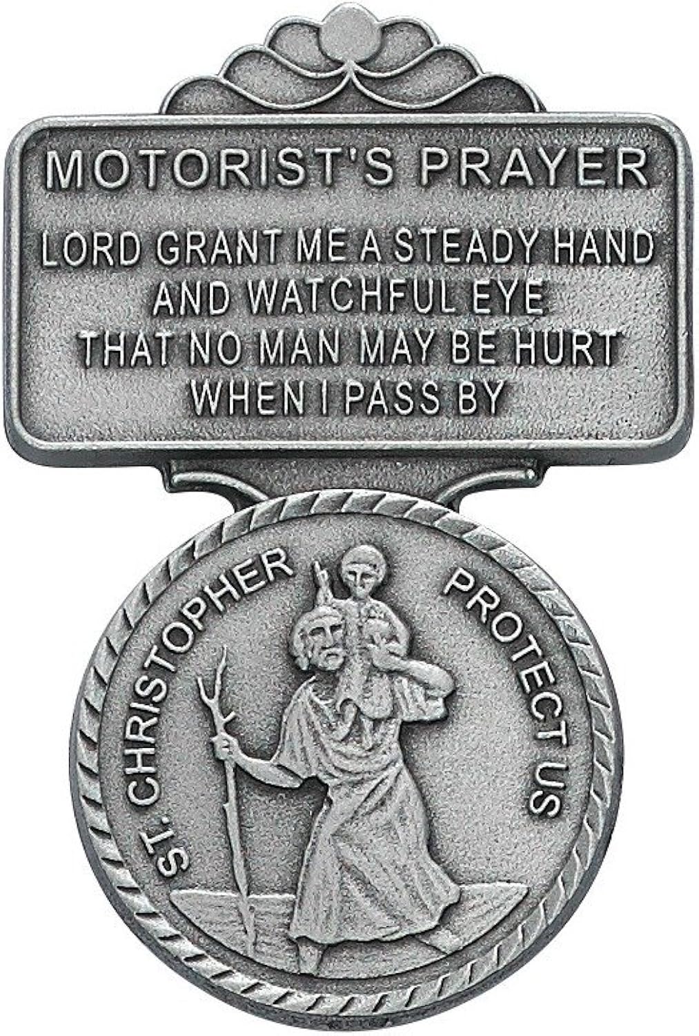 St Christopher Medal Pendant Visor Clip Visor Clips Jewelry