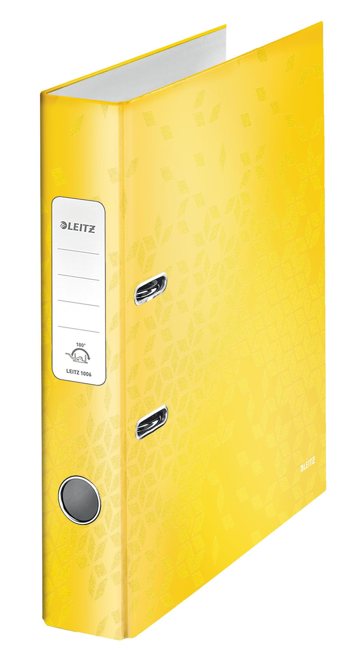 Leitz A4 Lever Arch File, Yellow, 50 mm spine width, WOW Range, 10060016