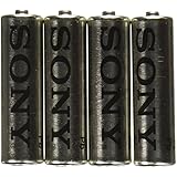 SONY S-SUM3NUB4A Heavy-Duty Carbon Zinc Batteries (AA, 4 Pack)