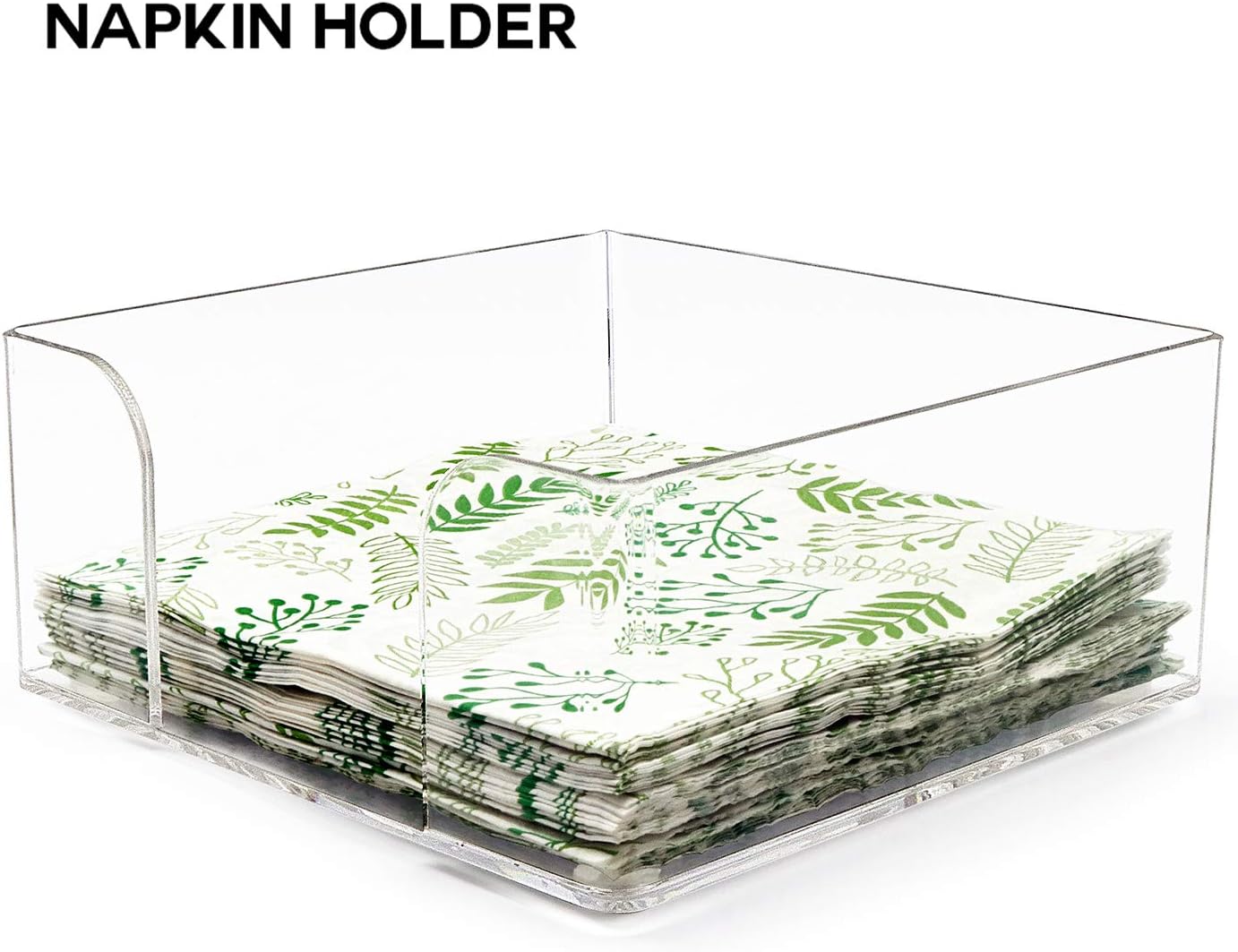 Napkin Holder, Clear Acrylic Cocktail Napkin Holder Stand Tissue and