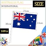 YAAVAAW 10pcs Small Australia Flags for Football 2026 Party Decorations view 2