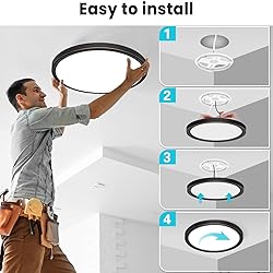 libtit 7 Inch Oil Rubbed Bronze Flush Mount Ceiling