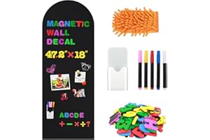 Xamanabu Magnetic Chalkboard for Wall, 47.2" x 18" Magnetic Arch Wall Decal Self Adhesive Blackboard Wallpaper Peel and Stick