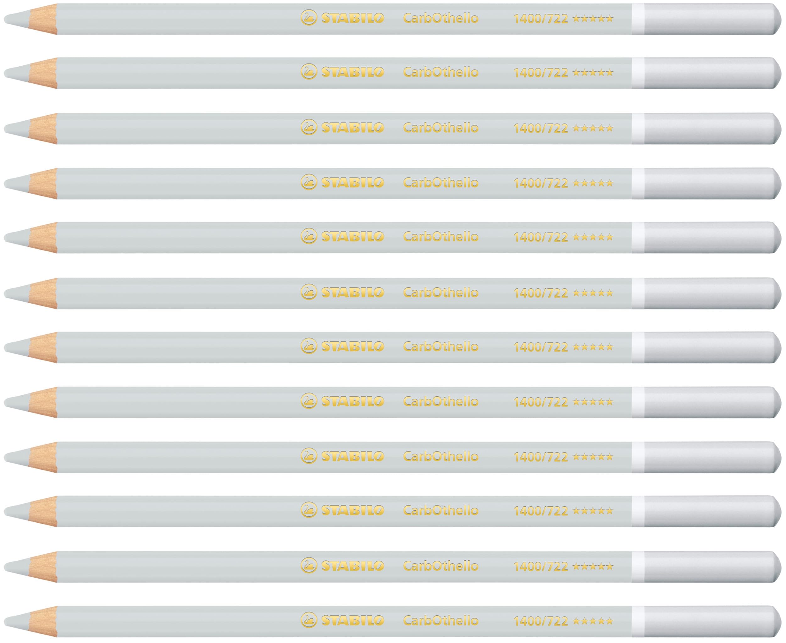 STABILO CarbOthello - Chalk-Pastel Pencil - Pack of 12 - Cold Grey 2