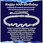 Birthday Gift for Mom Wife Grandma Daughter Friend Bestie Sister, Silver Wave Bracelet Gift for Woman Birthday Gifts Ideas, The Waves of Life We've Through Together Gift for Christmas Mothers Day