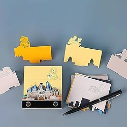 MACTANO 3D Art Memo Pad, Rip-Away Castle Paper