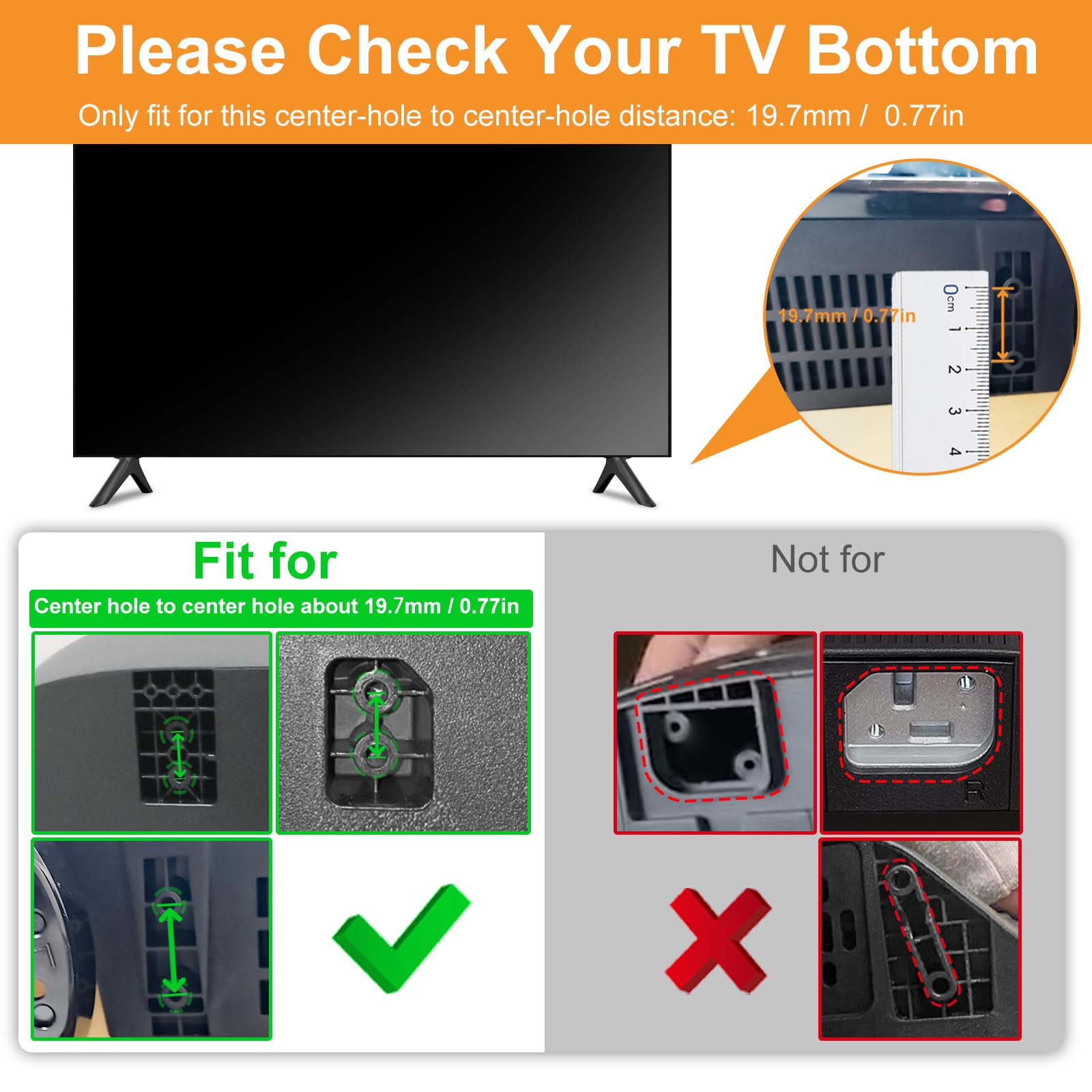 TV Stand Legs for Onn Smart Tv - Only for 40
