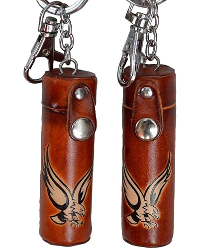 A Pair of Leather ChapStick, ToothPick Holder, Leather KeyChain