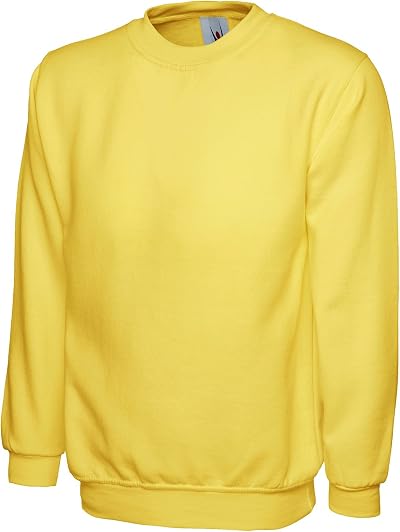 Uneek Clothing UC203 Yellow Medium 300 GSM Classic Sweatshirt 50/50