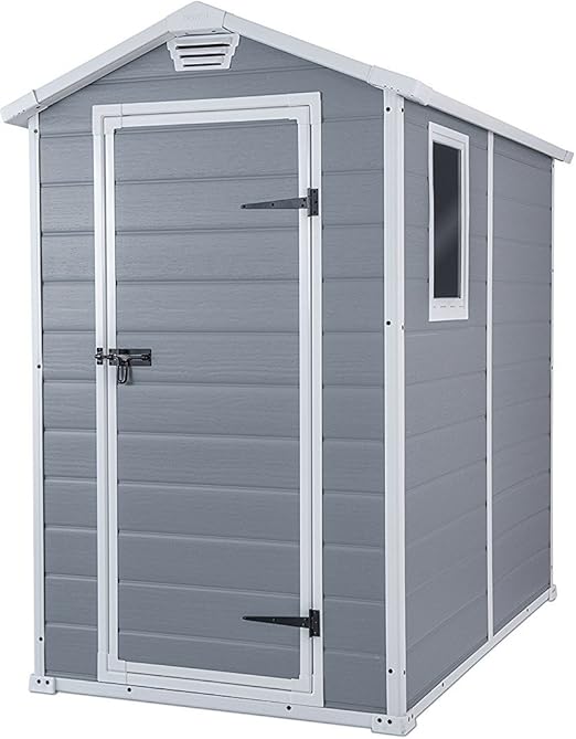 Keter Manor 4X6 S Shed Caseta de jardín, con suelo, sistema de